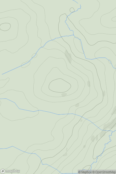Thumbnail image for Highgate Hill [Aberystwyth to Welshpool] showing contour plot for surrounding peak